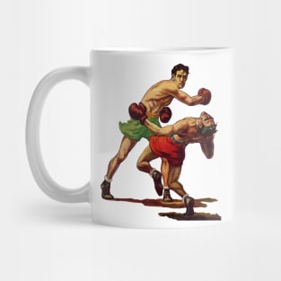 Vintage Sports Boxing, Boxers in a Fight Mug